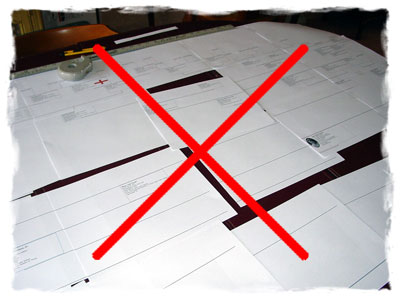 taping a genealogy chart together