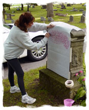 headstone rubbing photo