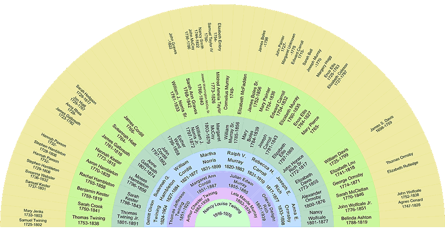 image of an ancestor fan chart poster