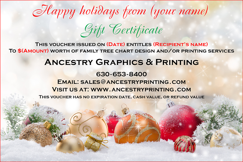 genealogy gift certificate